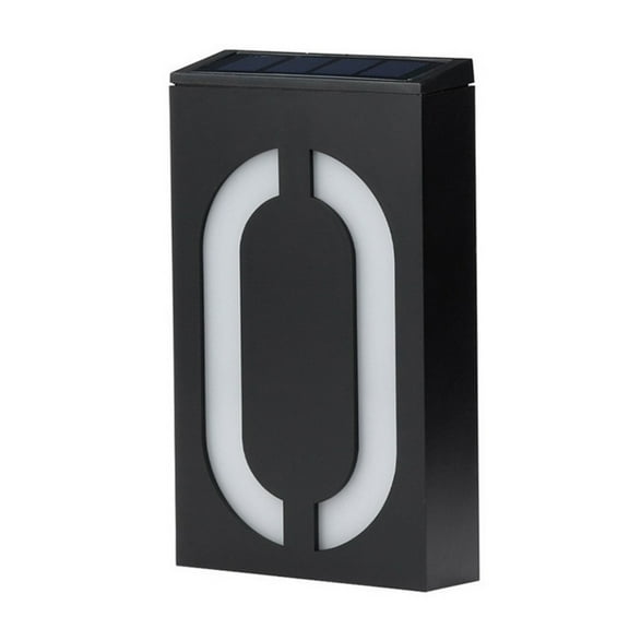 Solar House Number Sign Light, Waterproof Digital Address Light for Outdoor, Modern LED Mailbox Light for Post Fence Gate, Automatic Solar Powered Illuminated Number Plaque for Night