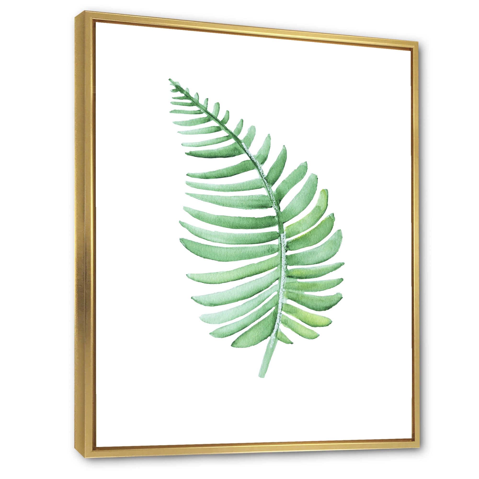 Designart 'Close Up Of Tropical Leaf Of Monstera III' Farmhouse Framed Canvas Wall Art Print