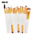 thumbnail image 3 of Bronzer Brush 15pcs/set Makeup Brush Set tools Make-up Toiletry Kit Wool Make Up Brush Set, 3 of 5