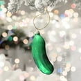 German Christmas Pickle Ornament Tradition Decor Green Glass Tree