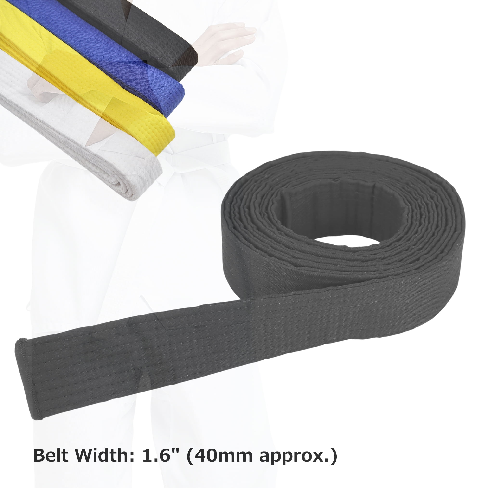 URBANSBEE Ceinture De Taekwondo Double Wrap – Coton Résistant, Couleurs Vives (jaune, Vert, Rouge, Orange, Bleu, Marron)