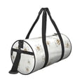 thumbnail image 3 of YFYANG Large Capacity Canvas Gym Bag for Men and Women, Bees Doodle Round Portable Travel Bags for Sports Fitness, 3 of 8