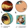 thumbnail image 3 of Designart "Pop Art Woman Portrait from the 1950s II" Celebrity Metal Wall Art, 3 of 5