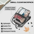 thumbnail image 6 of Clear Heavy Duty Waterproof Stadium Approved Backpack with Front Zipper Pocket for Traveling, Commuting, Recreation and Gym in Black, 6 of 10