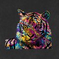 thumbnail image 5 of Wild Bobby Colorful Rainbow Siberian Tiger Animal Lover Men Premium Tri Blend Tee, Vintage Black, Small, 5 of 5