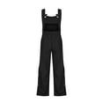 thumbnail image 5 of aidice Summer Overalls for Women Casual Tie Adjustable Strap Backless Side Split Solid Color Pants Jumpsuits, 5 of 6