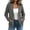 Gray, variant on Ribbed Knitted Cardigan for Women Long Sleeve Open Front Crop Top with Pockets Casual Fall Comfy Plain Tops