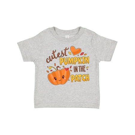 

Inktastic Cutest Pumpkin in the Patch with Orange Heart Gift Toddler Boy or Toddler Girl T-Shirt