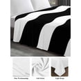 thumbnail image 6 of Black Ripple Full Size Flat Sheet, Wrinkleproof & Fadeproof Cooling Flat Bed Sheet Only, Simple Black White Waves Aesthetics Breathable Soft Bedding Top Sheets 81 x 96 Inches, 6 of 8