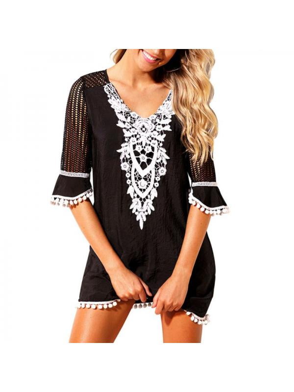 Freezing dresses Womens Chiffon Bathing Suit Swimwear Bikini Swimsuit Beach Wear Cover up