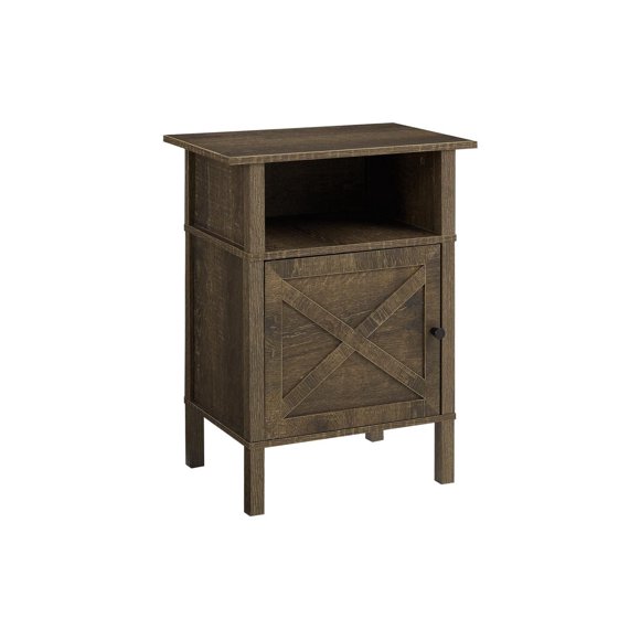 Monarch Specialties Accent Table, Side Table, End, Living Room, Small, Storage, Dark Bronze Laminate, Transitional
