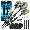 thumbnail image 1 of Darts Viper Black Ice Soft Tip, 18 g, con anillos plateados, 1 of 9