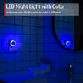 thumbnail image 2 of BEMS-Juego de 2 luces nocturnas LED azules, luz nocturna con enchufe, redondas,, 2 of 5