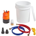 thumbnail image 4 of VEVOR Tankless Water Heater Flushing Kit, Includes Efficient Pump & 5 Gallon Pail & 2 Hoses & Descaling Powder, Wrench and Adapter for Quick Install Easy to Start, Water Heater Flush Kit, 4 of 9