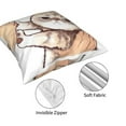 thumbnail image 3 of Back Cushion Yellow Bed Cushion Waist White Cushion Cover Green Leaf Pillow Cover Sofa Pillow, 3 of 5