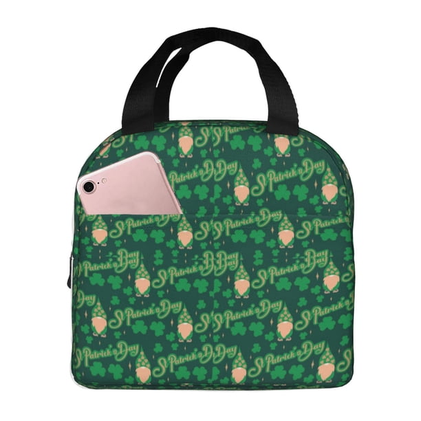 Disketp St Patrick's Day9 Bolsa Térmica para Almuerzo para Hombre y Mujer, Ideal para Trabajo, Senderismo y Picnic