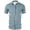 A-Army Green407, variant on XIAONU Men Gingham Button Down Shirt Short Sleeve Collared Top Daily Casual Wear Shirts