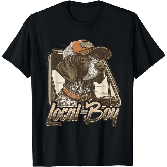 Local Boy Hunting Dog Southern Retro Country Pride Outdoor Lifestyle Unisex T-Shirt, up to size 5XL