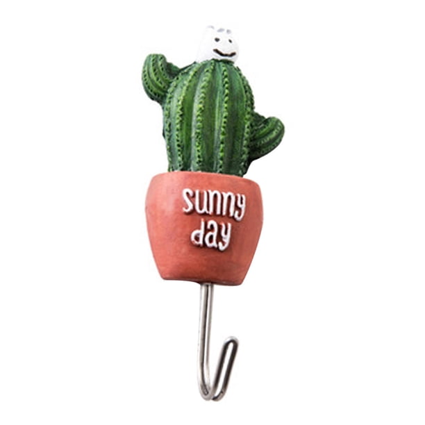 Colgadores de cactus adhesivos de pared resistentes para puerta de cocina Forma animal