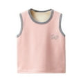 thumbnail image 2 of YUSIM Boys Fleece Tank Tops- Cute Soft Casual Fall Winter Kids Thermal Undershirts Pink Size 5 T, 2 of 3