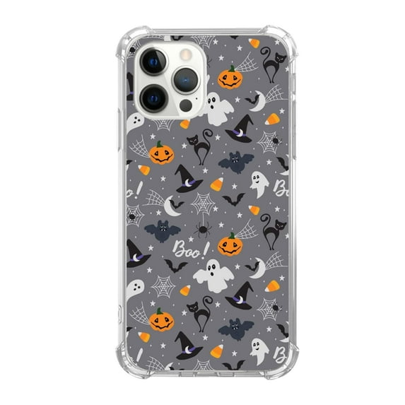 Grey Halloween Case for iPhone 11 Pro Max,Aesthetic Art Design TPU Shock-proof Cover Case