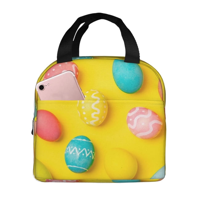 Disketp Easter eggs (2) for Insulated Lunch Bag for Women and Men, Perfect for Work, Hiking, Picnic