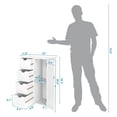 thumbnail image 7 of VINGLI Storage Cabinet Bathroom Floor Cabinet with 4 Drawers 1 Cupboard Side Storage Organizer with Adjustable Height for Bathroom Kitchen Entryway Bedroom Office Home Furniture, 7 of 7