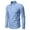 01 Blue, variant on Awdenio Men's Shirts Stand-Up Collar Formal Shirt, Irregular Long-Sleeved Business Shirt with Buttons