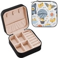 thumbnail image 2 of GZHJMY Cute Bear Air Balloon Clouds PU Leather Jewelry Box, Travel Portable Jewelry Case for Ring, Pendant, Earring, Bracelet Organizer Storage Holder Boxes for Necklace Bracelet Earrings Rings, 2 of 7