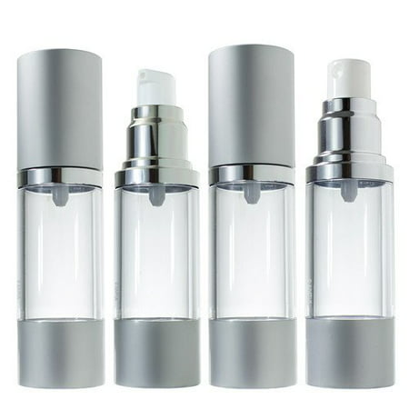 Airless Pump and Bottle Spray Set Voyage Rechargeables - 1 fl oz (paquet de 4)