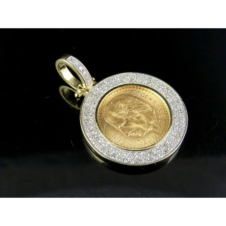 Gold peso hotsell pendant