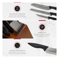 thumbnail image 4 of Juego de Cuchillos de Cocina COOKIFY 15 Piezas. Acero Inoxidable con Base Organizadora, Tijeras y Afilador .Color Madera/Negro, 4 of 6