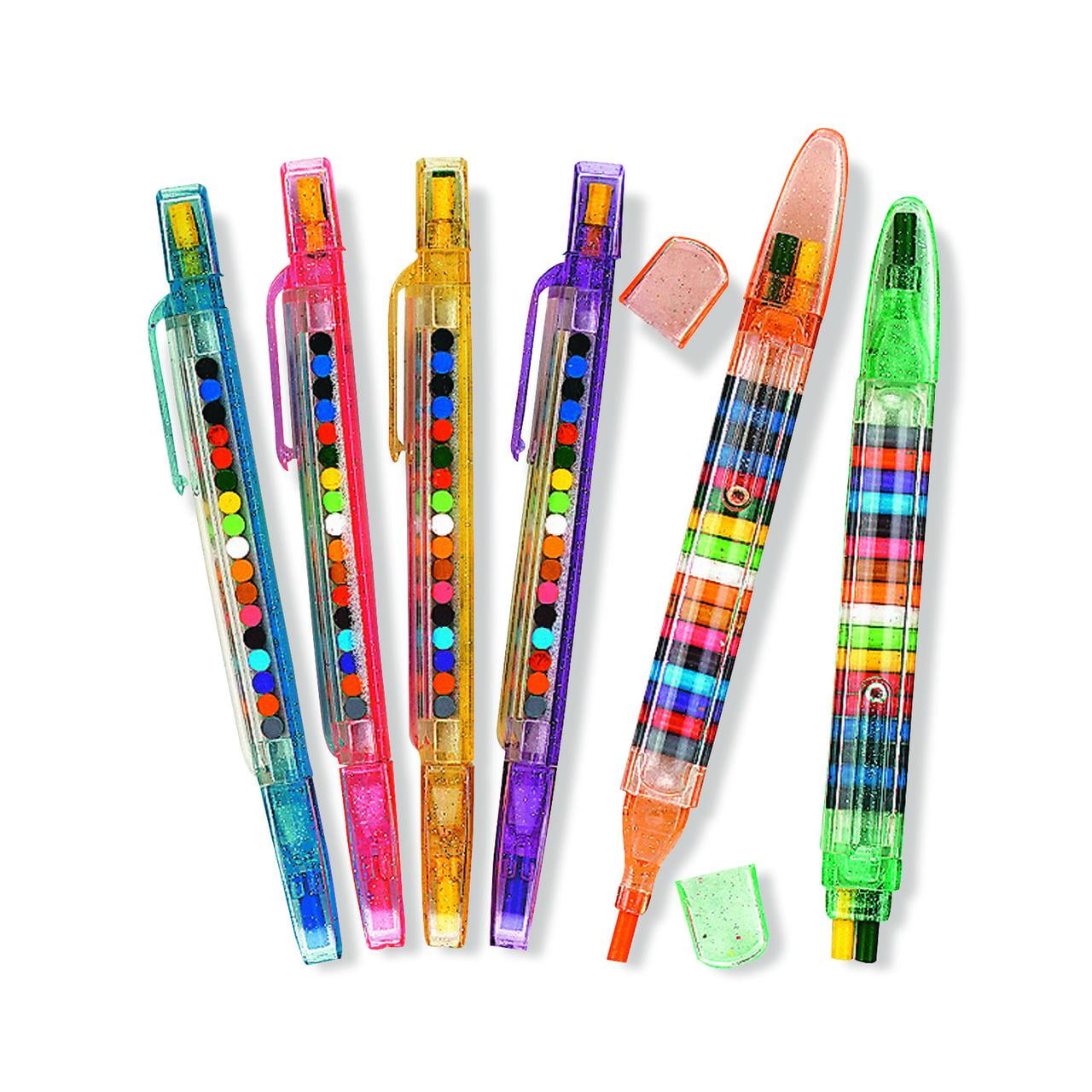Crayon Pen Stacker Kids Swap Colour Pencil Boy Girl Prize Party Bag Filler Toys 