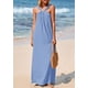 thumbnail image 5 of Vestido de verano PRETTYGARDEN 2025 para mujer sin mangas maxi azul, 5 of 8