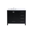 thumbnail image 3 of 42 inch Single Bathroom Vanity in Black with Backsplash, 3 of 8