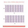 thumbnail image 6 of Purple Gray Botanical Yoga Towel for Hot Yoga Non Slip, Pastoral Spring Summer Leaf Aesthetics Yoga Mat Towel Absorbent Yoga Sweat Towels Microfiber Hot Yoga Blanket for Bikram Pilates 26"x70", 6 of 7