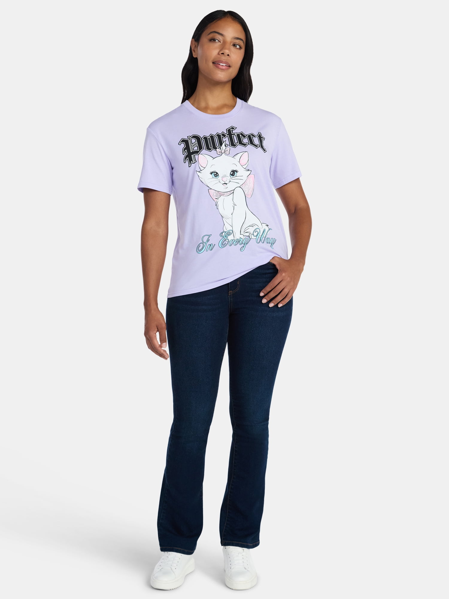 Aristocats Women's Graphic Tee with Short Sleeves, Sizes XXS-XXL