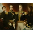 thumbnail image 3 of Julie Hugo 23x20 Black Modern Framed Museum Art Print Titled - General Leopold Hugo with Two of His Brothers and His Son Abel in Catering Uniform (1825), 3 of 5