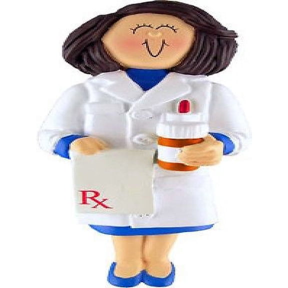 FEMALE PHARMACIST CHRISTMAS GIFT ORNAMENT
