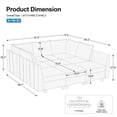 thumbnail image 4 of Belffin 9 pieces Chenille Modular Sectional Sofa Sectional Sleeper Sofa Washable Cushion with storage for Living Room,Beige, 4 of 9