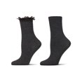 thumbnail image 2 of MeMoi 2 Pair Women's Combed Cotton-Rich Crew Socks - Womens - Female, 9-11, Blackberry Wine, 2 of 6