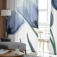 thumbnail image 4 of Blue Tulip Flower Sheer Curtains 72 Inches Long 2 Panels Set, Window Sheer Curtains for Living Room/Bedroom, Vintage Spring Plant Floral Botanical Light Filtering Rod Pocket Curtain 52'' x 72'' x 2, 4 of 7