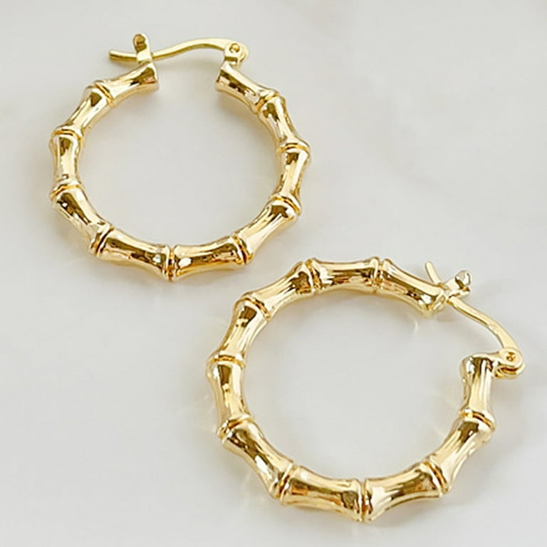9ct gold shop bamboo earrings