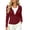 Burgundy, variant on Women's Ribbed Cropped Jackets Slim Fit Full Zip Long Sleeve Drawstring Jackets Comfy Soft Blouses Loungewear Fall Winter Olive Green