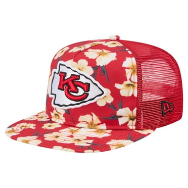 Men's New Era Red Kansas City Chiefs Adventure Pattern Golfer Snapback Hat