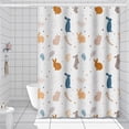 thumbnail image 2 of Happy Easter Shower Curtains for Bathroom Cute Bunny Rabbit Eggs Leaves Pattern Design Home Bathtubs Decor Waterproof Fabric Shower Curtain Sets with 12 Hooks, 72x72 Inch, 2 of 6