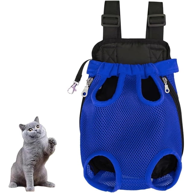 Cat Carrier, Portable Pet Carrier Backpack, Adjustable Pet Front Cat and Dog Carrier Backpack for Hiking and Riding(Purple,Medium)