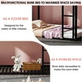 thumbnail image 3 of Kacho Metal Bunk Bed, Twin Over Twin Bunk Bed with 12.8'' Full-Length Guardrail and Ladder, Heavy Duty Bunk Bed for Teens, Adults, Twin Bunk Beds for Bedroom, Dorm, Easy Assembly, Noise Free, Black, 3 of 8
