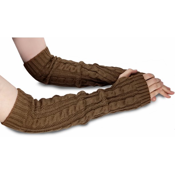 Debra Weitzner Womens Hand Warmers Knit Winter Arm Warmers For