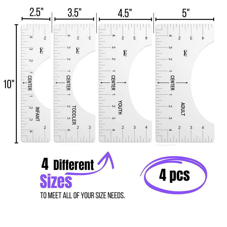 Mr. Pen- Tshirt Ruler, 4 pcs, Tshirt Alignment Tool, T Shirt Ruler, Shirt  Ruler for Vinyl Alignment, Shirt Ruler 